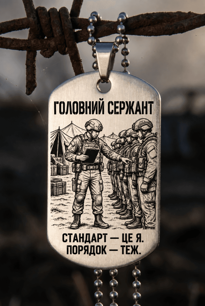 Жетон «ГОЛОВНИЙ СЕРЖАНТ» — готовий дизайн CORETAG