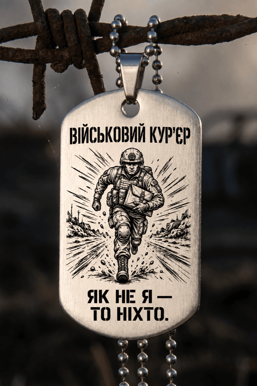 Жетон «ВІЙСЬКОВИЙ КУР'ЄР» — готовий дизайн CORETAG
