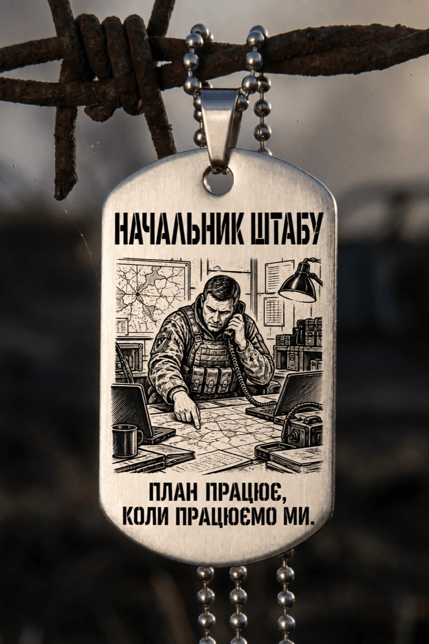 Жетон «НАЧАЛЬНИК ШТАБУ» — готовий дизайн CORETAG