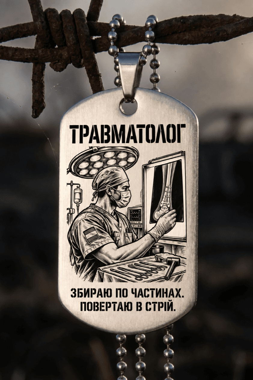 Жетон «ТРАВМАТОЛОГ» — готовий дизайн CORETAG