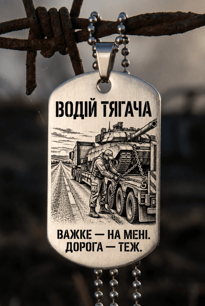 Жетон «ВОДІЙ ТЯГАЧА» — готовий дизайн CORETAG