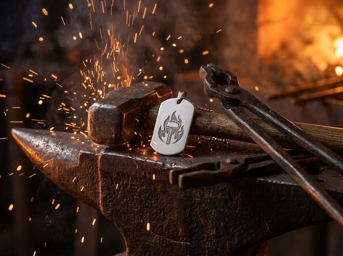 Жетон з молотом на ковадлі