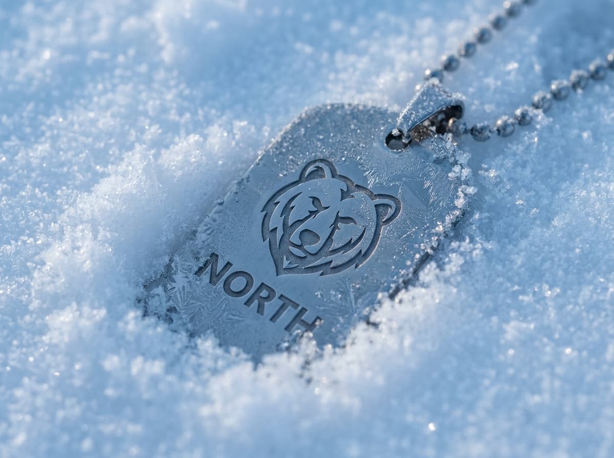 Жетон з ведмедем NORTH на снігу