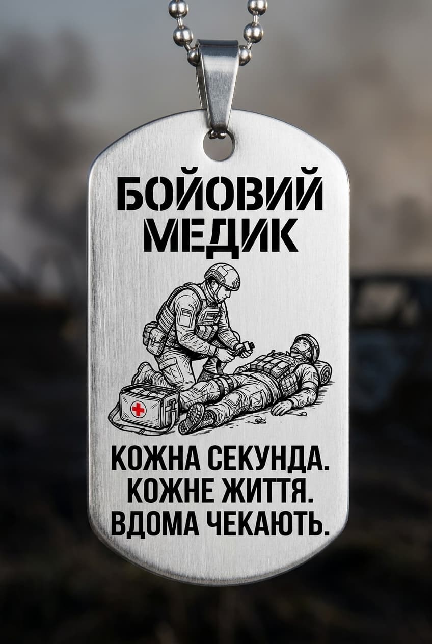 Жетон «БОЙОВИЙ МЕДИК» — CORETAG