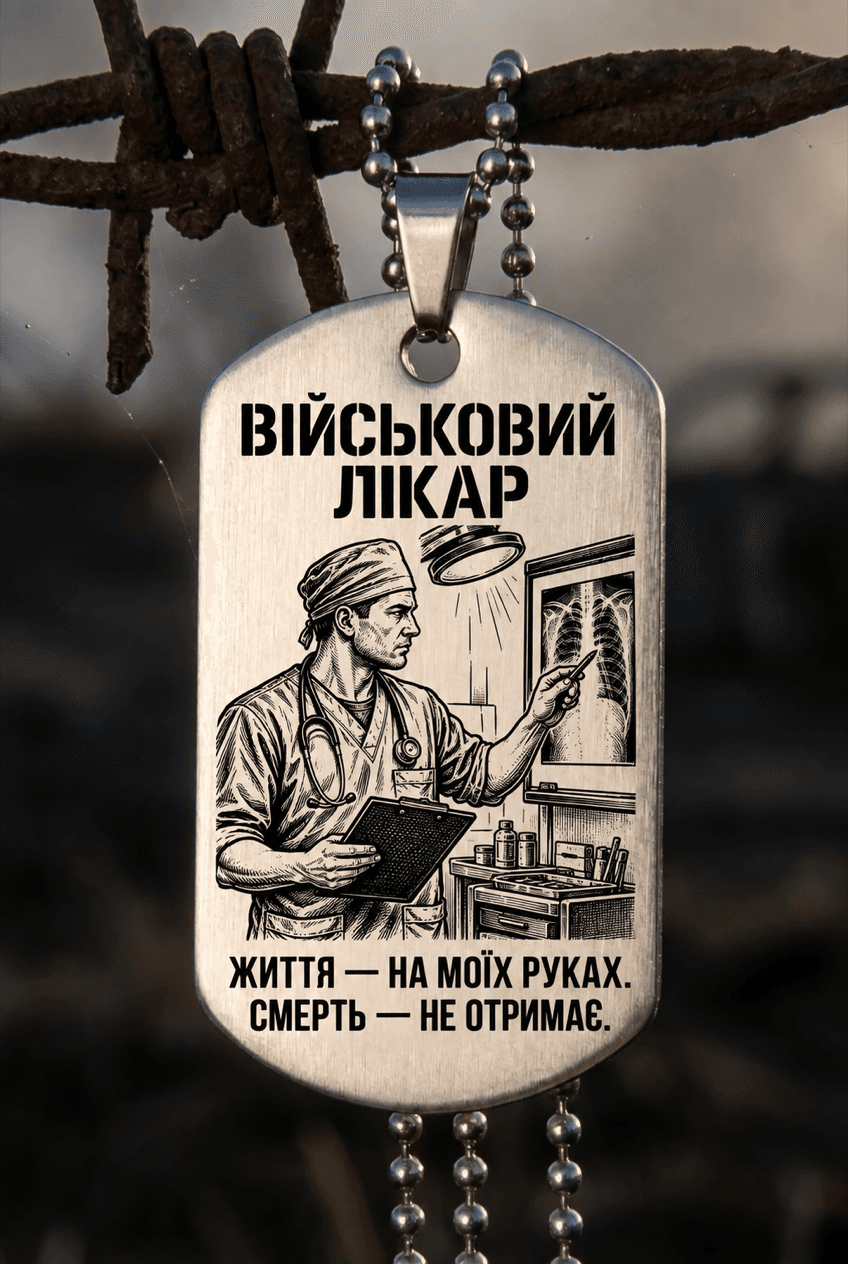 Жетон «ВІЙСЬКОВИЙ ЛІКАР» — готовий дизайн CORETAG